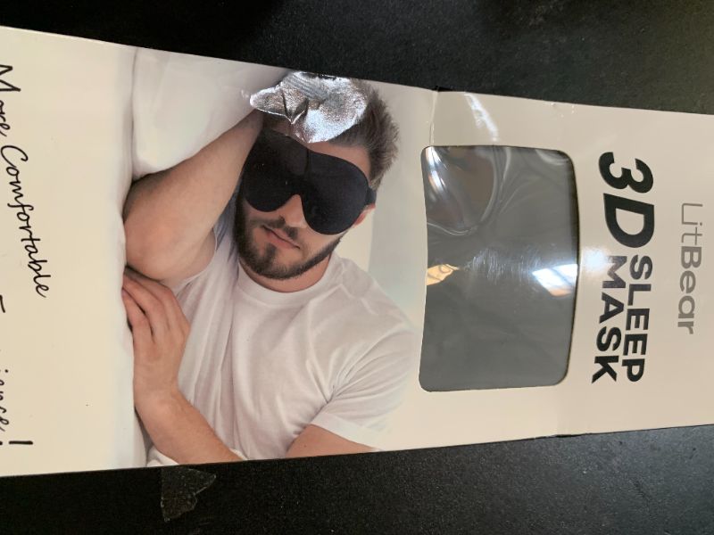 Photo 1 of LitBear Sleep Mask for Side Sleeper Women Men, Eye Mask for Sleeping Light Blocking, 3D Contoured Cup Sleeping Mask, Soft Breathable Sleep Eye Mask with Adjustable Elastic Strap for Flight Nap