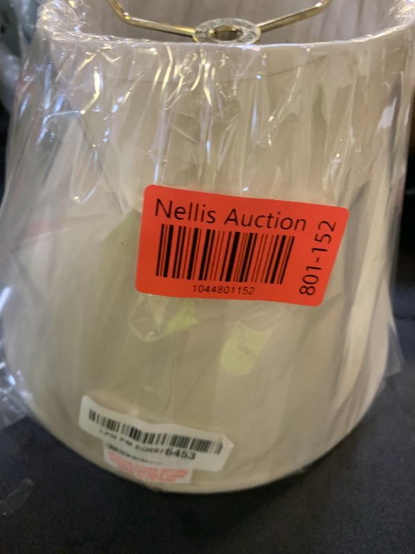 Photo 1 of Aspen Creative 32005A Transitional Hardback Empire Shape Spider Construction Lamp Shade in Off White, 9" wide (5" x 9" x 7")