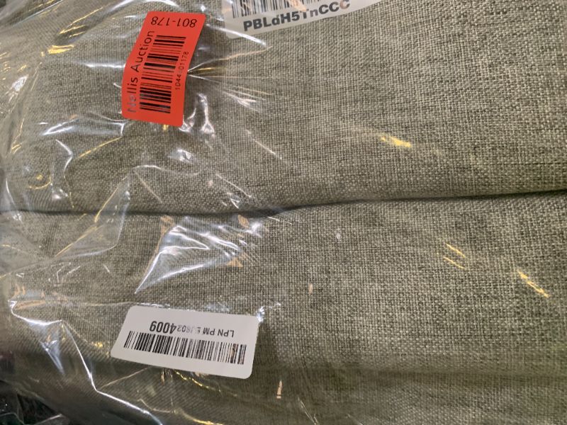 Photo 1 of 100% Blackout Shield Linen Blackout Curtains for Bedroom 96 Inches Long, Back Tab/Rod Pocket Living Room Drapes, Thermal Insulated Blackout Curtains 2 Panels Set, 50" W x 96" L, Light Sage