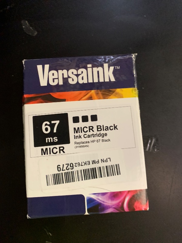 Photo 1 of VersaInk-Nano HP 67 MS MICR Black Ink Cartridge for Check Printing