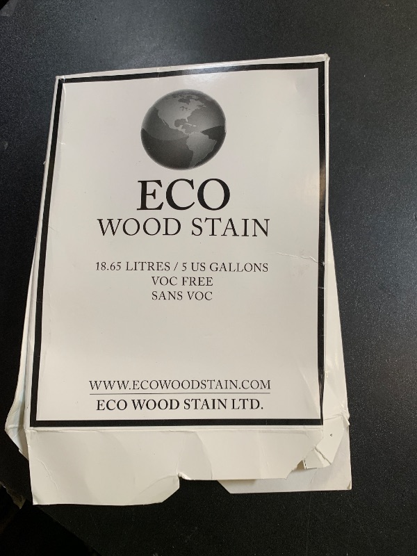 Photo 1 of ECO Wood Stain 5 Gallon Black Covers 700 SQ FT