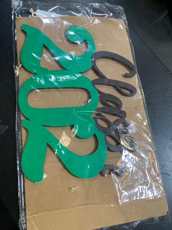 Photo 1 of Class of 2025 Decorations Graduation Decorations 2025 Senior Photo Props Green Graduate Wooden Sign for Graduation Party Decorations 2025