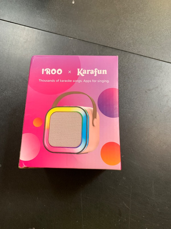 Photo 1 of IROO Mini Karaoke Machine for Kids, 2025 TOP Toys Birthday Gifts Ideas for Girls Ages 4, 5, 6, 7, 8, 9, 10, 12+ Years Old, Portable MP3 Player with 2 Wireless Mics for Party