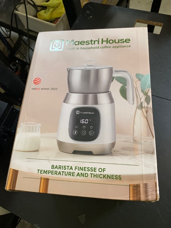 Photo 1 of Maestri House Milk Frother, 21OZ Variable Temp and Froth Thickness Milk Frother and Steamer, Smart Touch Control Milk Warmer, Dishwasher Safe, Memory Function for Latte Cappuccino Hot Chocolate