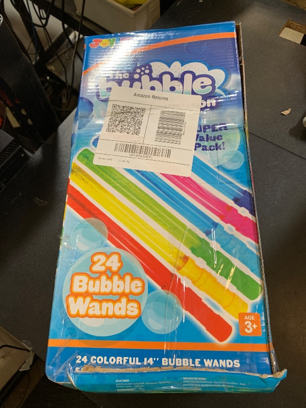 Photo 1 of JOYIN 24 Pack 14.6’’ Big Bubble Wands Bulk (2 Dozen) for Summer Toy, Outdoor/Indoor Activity Use, Easter, Bubbles Party Favors Supplies for Kids