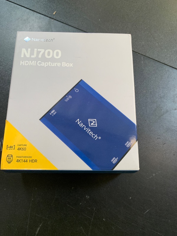 Photo 1 of Narvitech NJ700 4K144 HDMI Capture Card, HDMI 2.1 Pass-Through, USB3.2, Ultra-Low Latency for PS5, Xbox Series X/S, Switch 2, and PC/Mac Streaming & Recording