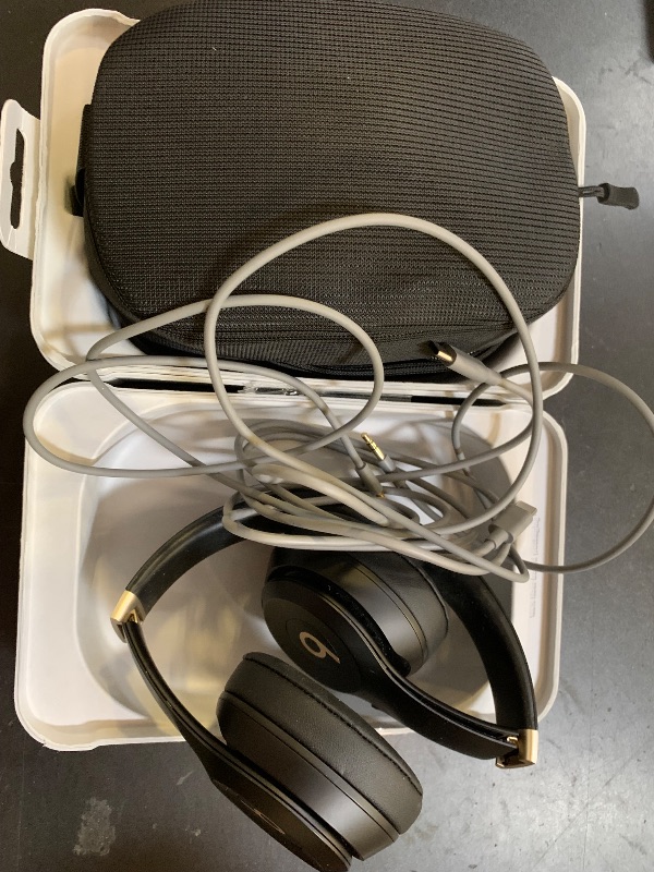Photo 1 of Beats Solo 4 - Wireless Bluetooth On-Ear Headphones, Apple & Android Compatible, Up to 50 Hours of Battery Life - Black & Gold
