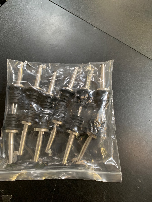 Photo 1 of Axe Sickle 12 Pcs Oil Spout Liquor Bottle Pourer Spouts Stainless Steel Speed Pour Spouts Olive Oil Dispenser Spout with Flip Top for About 3/4"" Bottle Mouth