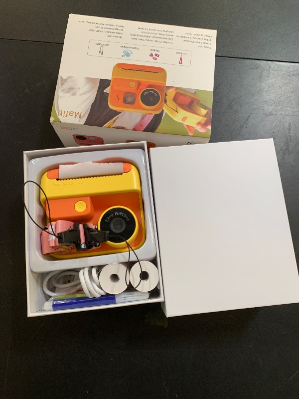 Photo 1 of Mafiti Kids Camera Instant Print, 48MP Digital Camera Selfie 1080P Video with 32G TF Card, Toys Gifts for Girls Boys Aged 3-12 for Christmas/Birthday/Holiday (Orange)