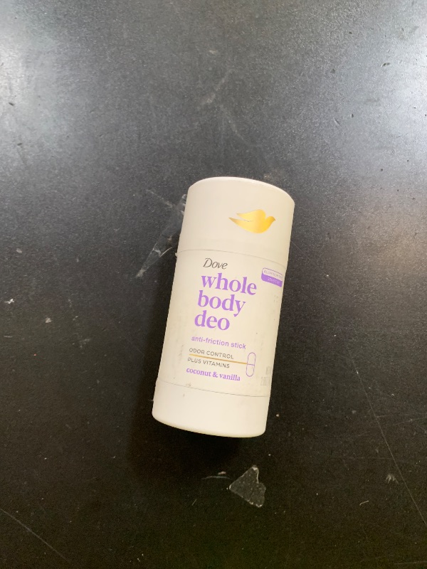 Photo 1 of Dove Whole Body Deo Aluminum Free Anti-Friction Deodorant Stick Coconut + Vanilla for All Day Odor Control 2.6 oz