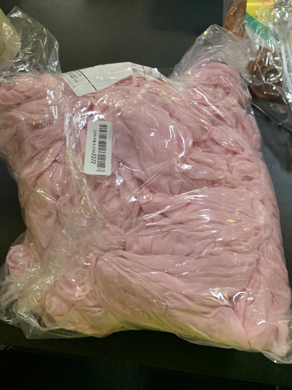 Photo 1 of 10 Pack Light Pink Cheesecloth Table Runner 10FT Boho Gauze Fabric Table Runner Vintage Rustic Sheer Runners for Wedding Party Bridal Baby Shower Long Table Decorations