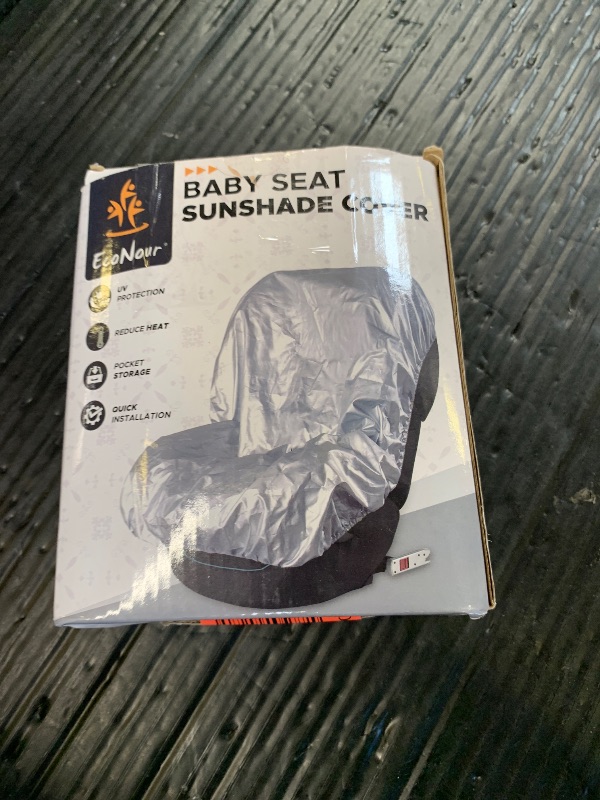 Photo 1 of EcoNour Baby Car Seat Sun Shade Cover | Infant Carseat Heat Protector Keeps Toddler Seat at a Cool Temperature | Reflective car seat Sunshade Blocks Out Heat | Baby Travel Accessories