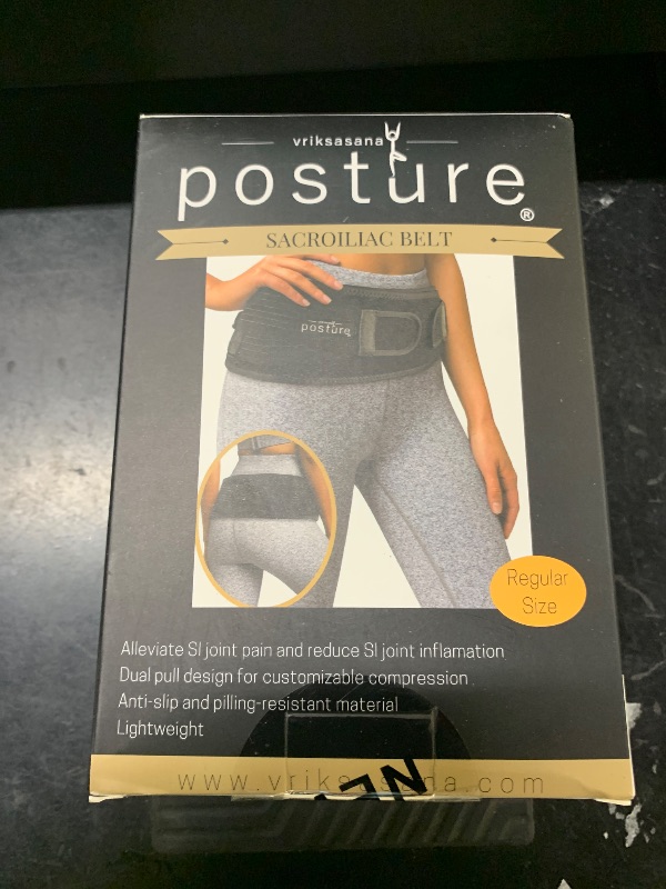 Photo 1 of Vriksasana Posture Sacroiliac Hip Belt for Women and Men That Alleviates Sciatic, Pelvic, Lower Back, Leg and Sacral Nerve Pain Caused by Si Joint Dysfunction| Trochanter Brace (Regular, Black)
