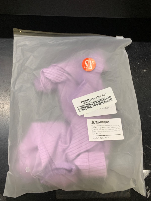 Photo 1 of PUMYPOREITY Cat Clothes: Stretchy Cat Shirt & Sweater with Sleeves for Sphynx, Devon Rex & More - Purple