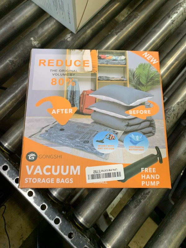 Photo 1 of 12 Pack Vacuum Storage Bags (3 Jumbo, 3 Large, 3 Medium, 3 Small),Plastic Packaging Bags,Space Saver Sealer Compression Bags with Travel Hand Pump for Blankets, Comforters, Pillows, Clothes Storage