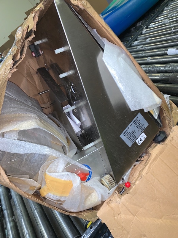 Photo 1 of Pizza Dough Roller Sheeter, Max 12" Automatic Commercial Dough Roller Sheeter, 370W Electric Pizza Dough Roller Stainless Steel, Suitable for Noodle Pizza Bread and Pasta Maker Equipment