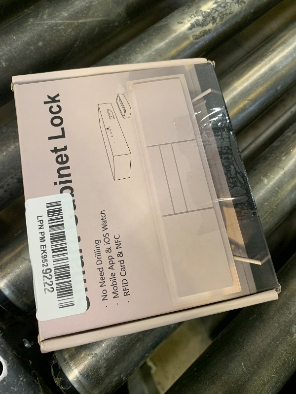 Photo 1 of Cabinet Lock eLinkSmart Hidden Drawer Lock with RFID Card NFC for Child Safety Cupboard Door Kitchen Pantry Furniture Support Phone or Watch App No Drilling Required White