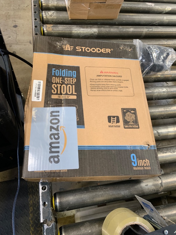 Photo 1 of STOODER 9" Folding Step Stool, Non-Slip 16x12 Large Platform, Portable Compact Sturdy 1-Step Stools for Kids Adults Seniors at Indoor Outdoor - Durable & Safe (9 inch, Black)