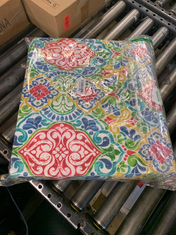 Photo 1 of DYTXIII Set of 2 Outdoor Square Chair Cushions 18.5"x16"x2" for Patio, Water Resistant Patio Dining Seat Pads Replacement for Kitchen Garden and Outdoor Furniture Decoration - Damask Red