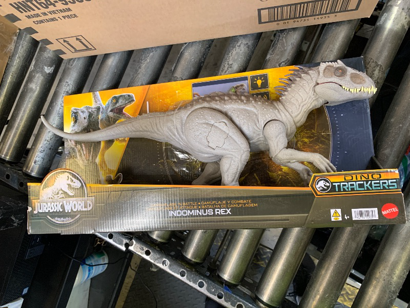 Photo 1 of Mattel Jurassic World Indominus Rex Dinosaur Toy with Lights, Sounds & Motion, Camouflage 'n Battle I-Rex, 21 Inches Long with Digital Play