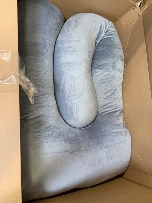 Photo 1 of MOON PARK Pregnancy Pillows for Sleeping - U Shaped Full Body Maternity Pillow with Removable Cover - Support for Back, Legs, Belly, HIPS - 57 Inch Pregnancy Pillow for Women - Grey
