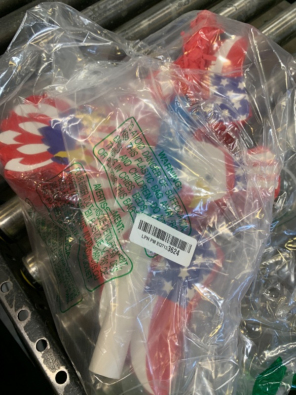 Photo 1 of Hicarer Patriotic Piñata with Red White Blue Piñata Stick Blindfold and Pentagram for Adult Memorial Day 4th of July Independence Day Patriotic Party Decorations Supplies(Eagle)