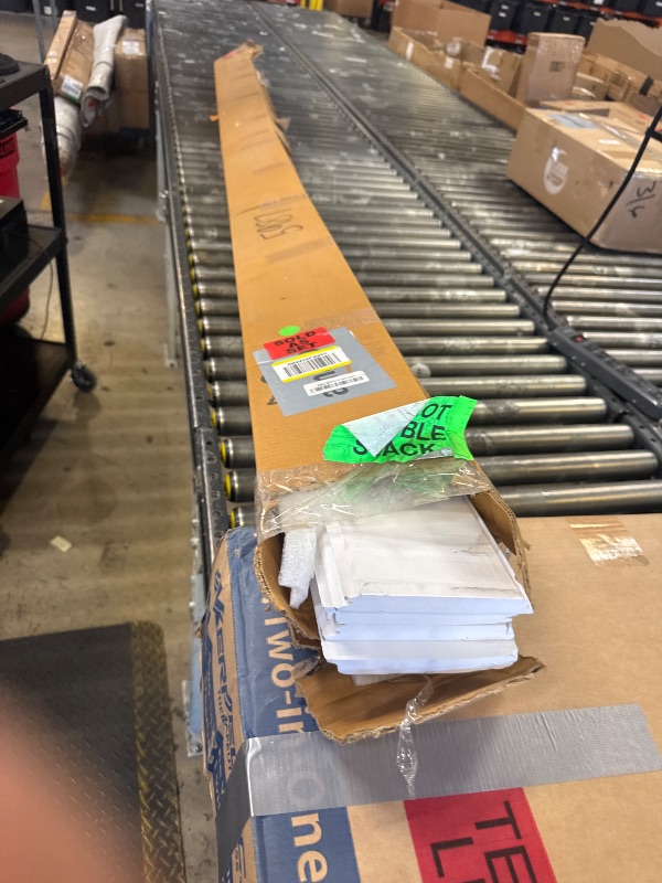 Photo 1 of Ekena Millwork 6"W x 10'H Premium Square Non-Tapered Smooth PVC Endura-Craft Column Wrap Kit, Mission Capital & Base
