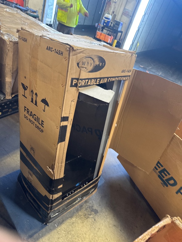 Photo 1 of Whynter Portable Air Conditioner 14,000 BTU & Heater with Dual Hose Dehumidifier & Cooling Fan for 500 Sq Ft Rooms, Includes AC Unit Window Kit, ARC-14SH (9,200 SACC)