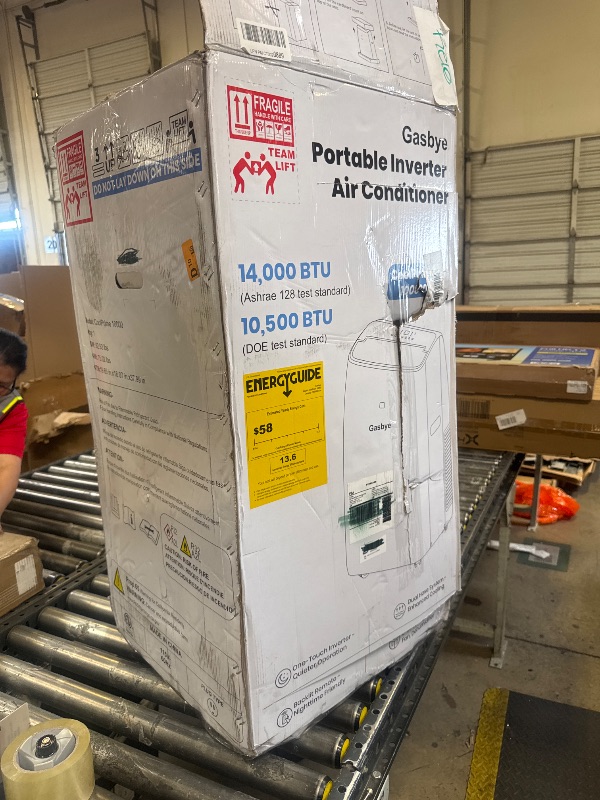 Photo 1 of Dual Hose Portable Air Conditioner, [2025 Upgraded] Full DC Inverter Compressor, Energy-Saving 13.6 CEER, Low Noise (45dB), Cools Room up to 500 Sq.Ft., Backlit Remote Control, 14,000BTU, Black
