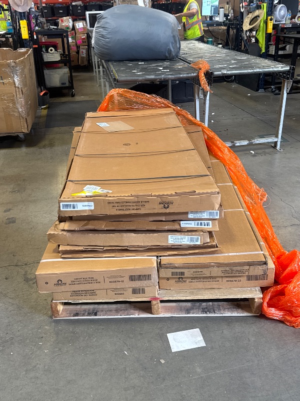 Photo 1 of INCOMPLETE SET. ONLY 10- BOXES. Arrow Shed 10' x 15' x 7' Carport Car Canopy with Galvanized Steel Horizontal Roof, Garage Shelter for Cars and Boats, Eggshell