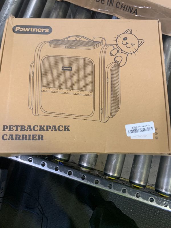 Photo 1 of Pawtners Dog Backpack Carrier Large Pet Carrier Backpack for Kitten Small Dogs Puppies & Large Cats Up to 18 Lbs, Breathable Dog Backpack with Anti-Scratch Mesh, Ventilated Design, Perfect for Travel