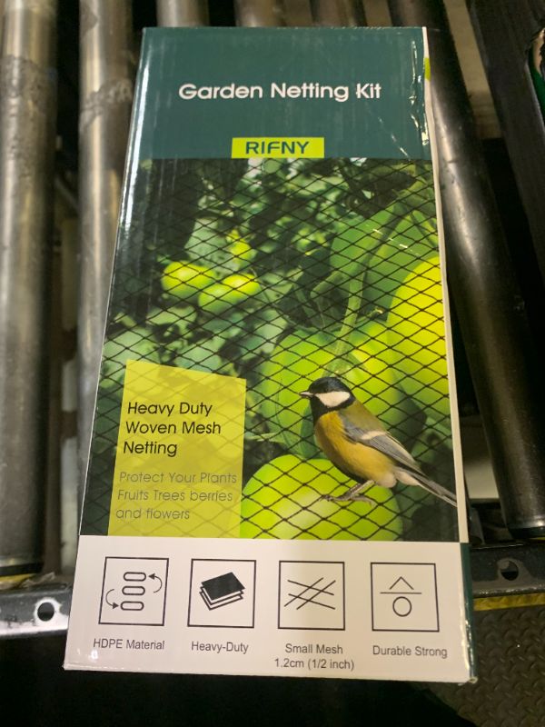 Photo 1 of Bird Netting for Garden - 13 x 40 FT Heavy Duty Anti Bird Netting Mesh with Ties and Landscape Staples for Vegetable, Fruit Trees & Other Plants, Lasting Against Birds Deer Squirrels and Poultry