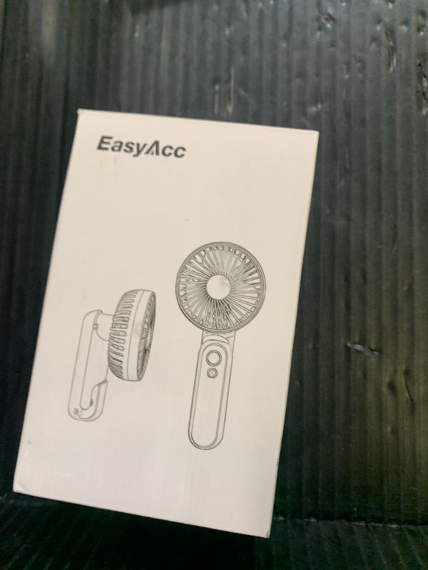 Photo 1 of EasyAcc Portable Hand Held Fan, Ultra Quiet 5 Speed Personal Fan, LED Dispay USB C Rechargeable Handheld Fan, 180° Foldable Small Desk Fan, Electric Cooling Fan&PowerBank for Office Home Travel