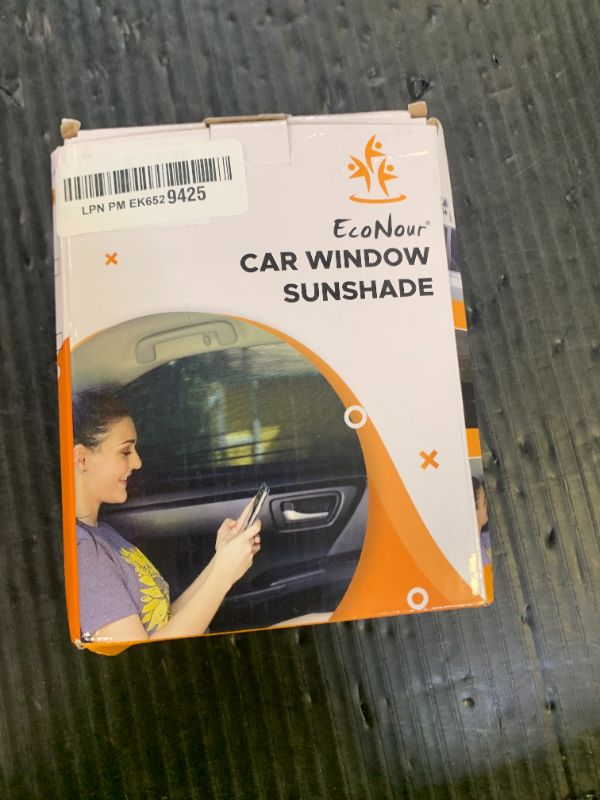 Photo 1 of EcoNour Window Shades for Side Windows (Pack of 2) | Sun Shade for Car Heat and UV Protection | Adjustable Elastic Fabric Baby Car Shade | Rear Side Window Sun Shade Accessories (Large 40"x25")