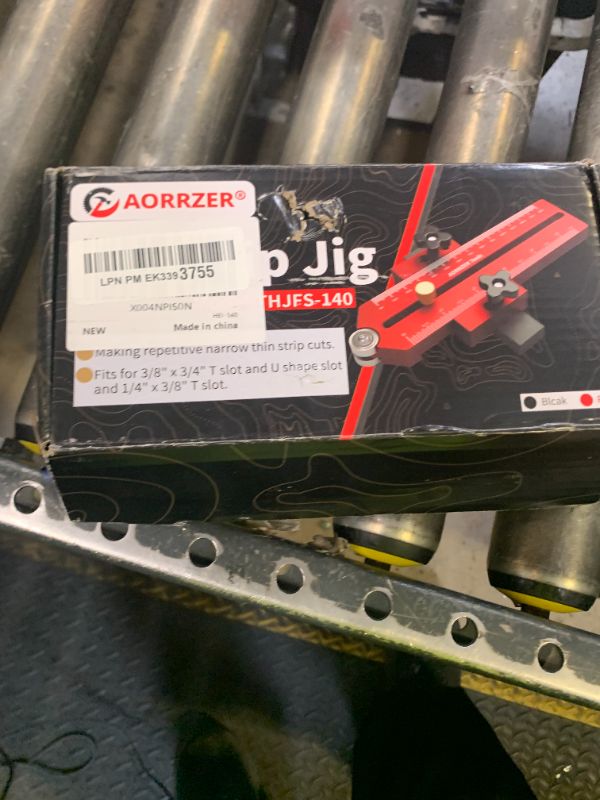 Photo 1 of AORRZER Thin Rip Jig Table Saw Jig Guide, for Making Repetitive Narrow Strip Cuts Table Saw Accessories, for Band Saw Router Table Guide, Fit for 3/4" x 3/8" T Slots/U Slot