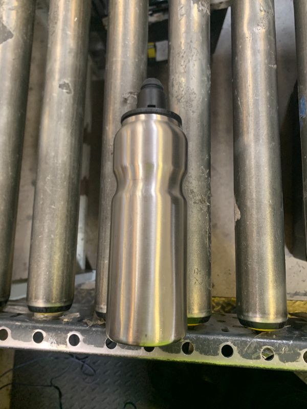 Photo 1 of tiibo Vacuum Insulated Stainless Steel Bike Water Bottle, Double Wall, No-Squeeze, Fast Flow Sport Nozzle, Designed for Cycling, Biking, Fitness & Sports, Fits Most Bike Cages (Brushed, 17OZ)