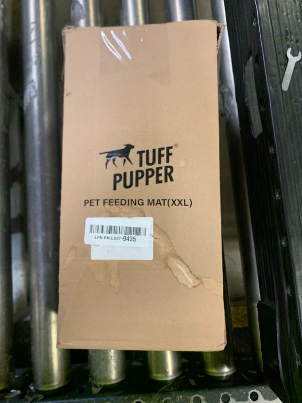 Photo 1 of Tuff Pupper XXL Dog Feeding Mat 36x24 for Food and Water | Waterproof Silicone Placemat for Floors | Pet Food Mat for Cats and Bowls