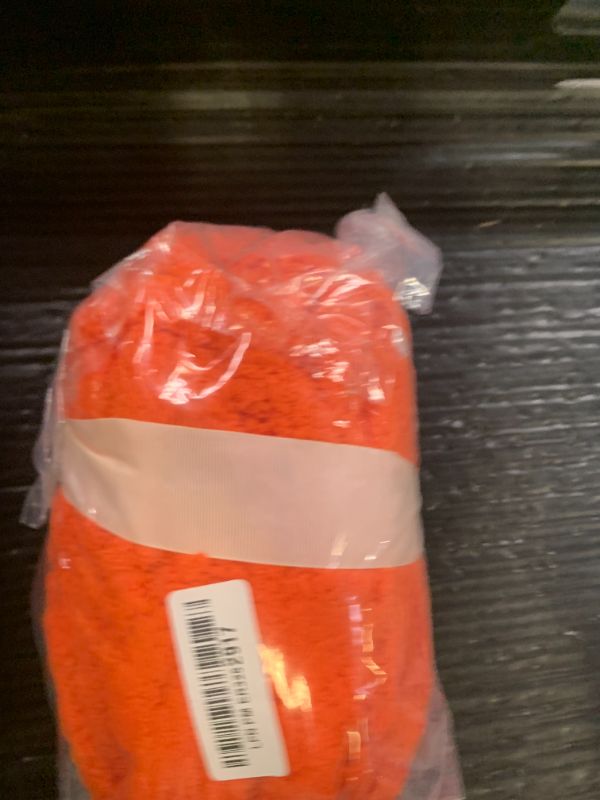 Photo 1 of 1 Pack Chunky Yarn for Hand Knitting - Chenille Yarn for Crocheting - 224 Yds Chunky Blanket Yarn Jumbo, Thick Fluffy for Knitting Blankets, Super Bulky Yarn 61.6 Oz (Orange Red)
