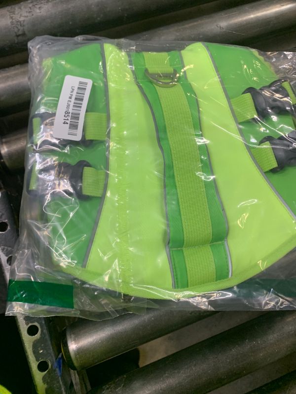 Photo 1 of Queenmore Small Dog Life Jacket,Small Dog Life Vest for Swimming,Adjustable Reflective Dog Swimming Vest,High Buoyancy Dog Lifesaver,Pet Life Preserver(Green,S)