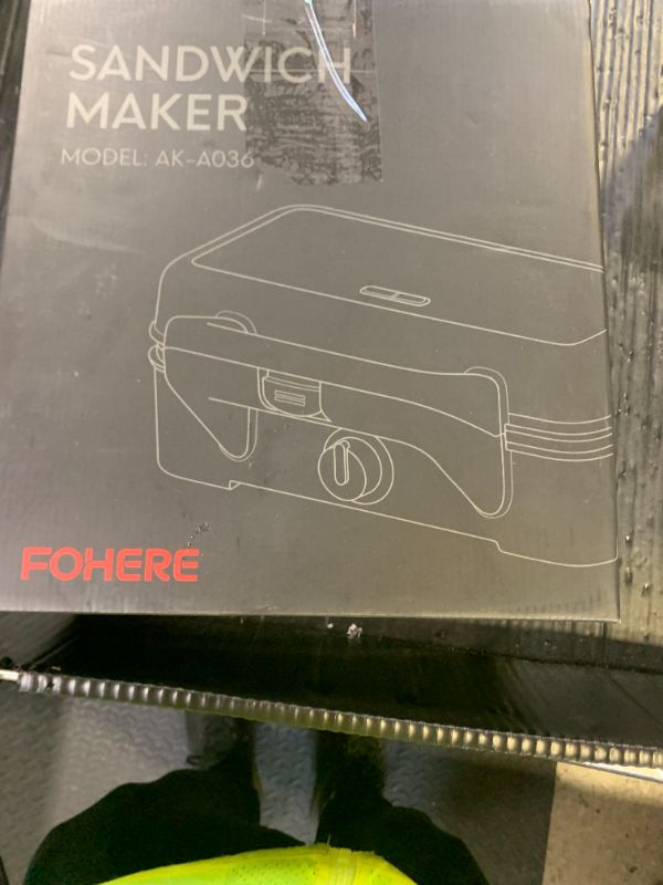 Photo 1 of FOHERE Waffle Maker 3 in 1 Sandwich Maker 1200W Panini Press With Removable Plates and 5-gear Temperature Control, Non-stick Coating Easy to Clean,Indicator Lights, Red