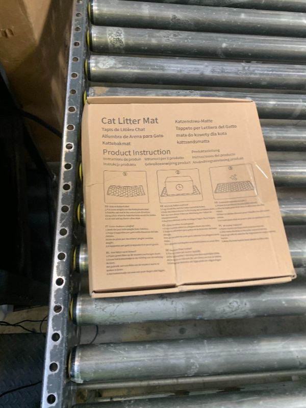 Photo 1 of Garoopion Cat Mat for Litter Box, Large 34" X 22" Cat Litter Mat, Waterproof Silicone Pad for Floor, Gray