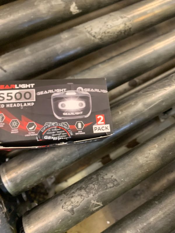 Photo 1 of GearLight 2Pack LED Headlamp - Outdoor Camping Head Lamps with Adjustable Headband - Lightweight Battery Powered Bright Flashlight Headlight with 7 Modes and Pivotable Head and Red Light