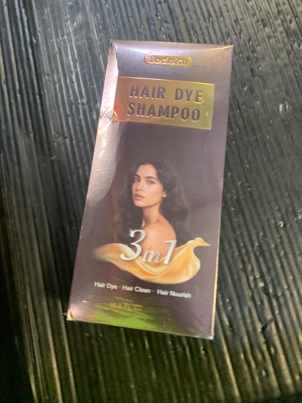 Photo 1 of Black Hair Dye Shampoo for Gray Coverage, Instant Hair Color Shampoo, Long Lasting Black Hair Shampoo, Champu Para Canas, Gentle & Fast, Easy to Use, 16.90 Fl Oz