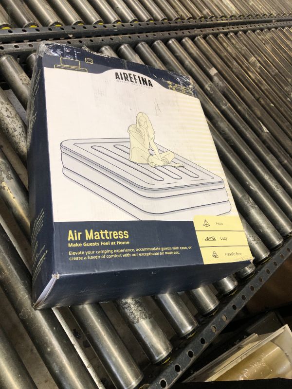 Photo 1 of Airefina Air Mattress Full with Built in Pump, Upgraded 18 Raised Blow Up Mattress, Comfort Inflatable Mattress with Storage Bag for Guest Home Camping, Air Bed Full Size, Colchon Inflable