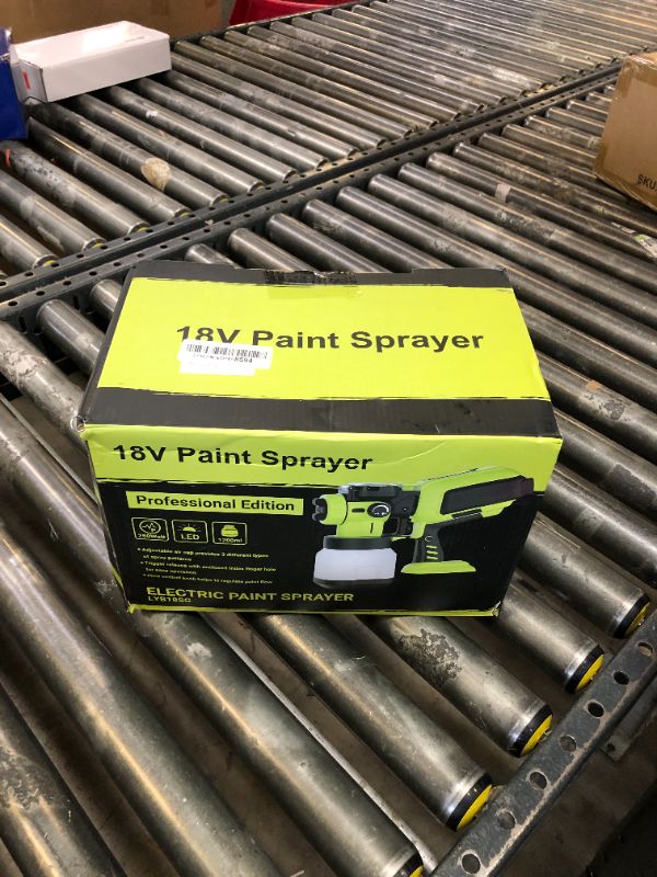 Photo 1 of Cordless Paint Sprayer 70000RPM Compatible with Ryobi 18V Battery, 1200mL Handheld HVLP AUTO Paint Sprayer with Brushless Motor for Home Furniture Deck Ceiling Cabinets Fence Door(No Battery)