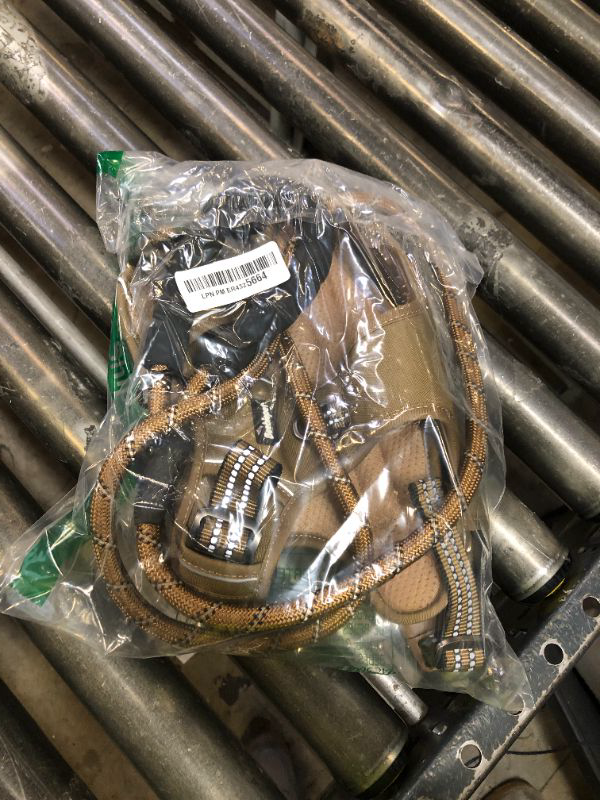 Photo 1 of Beebiepet Heavy Duty Tactical Dog Harness for Medium Dogs, Brown, Molle System, Four-point Adjustment, Anti-lost ID Tag, Includes 5ft Leash