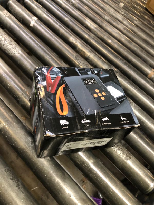 Photo 1 of Pskikkp KL40 Jump Starter, Tire Inflator Portable Air Compressor, 4000A Peak 200PSI & 4X Faster, 26000mAh 12V Car Battery Jump Starter (9L Gas/7L Diesel), Portable Tire Inflator For Car, E-Bike(Black)