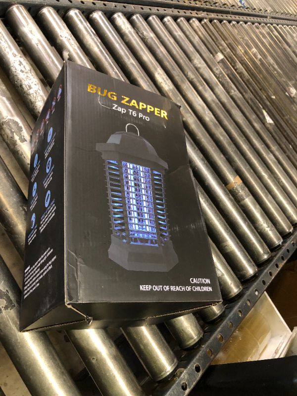 Photo 1 of GOOTOP Bug Zapper Outdoor, Mosquito Zapper, 3 Prong Plug in Electric Fly Zapper, Mosquito Killer, Fly Traps, Flying Insects Zapper Indoor Outdoor 90-130V, 4200V, ABS Plastic Outer (Black)