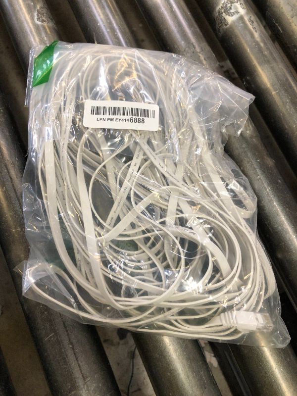 Photo 1 of Jadaol Cat 6 Ethernet Cable 50 ft, Outdoor & Indoor 10Gbps Support Cat8 Cat7 Network, Flat RJ45 Internet LAN Computer Patch Cable for Router, Modem, Switch, Gaming Consoles, Streaming Devices, White