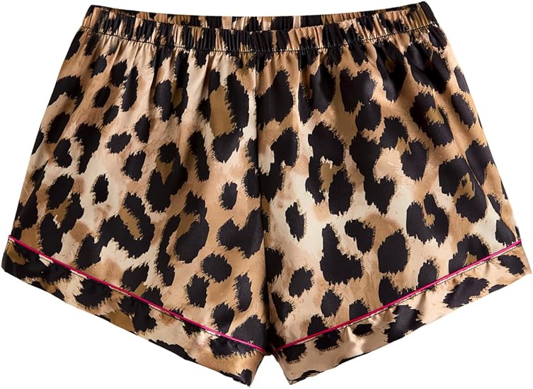 Photo 1 of Women's Leopard Shorts Sleepwear Pjs